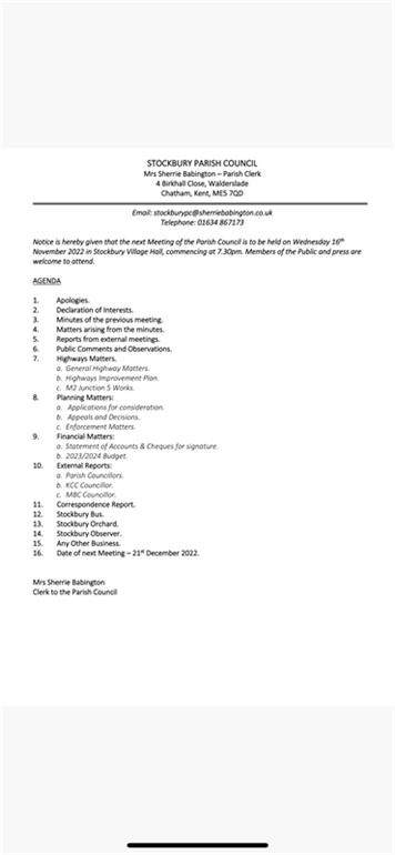  - Parish Council Meeting - Wednesday 17th May 2023